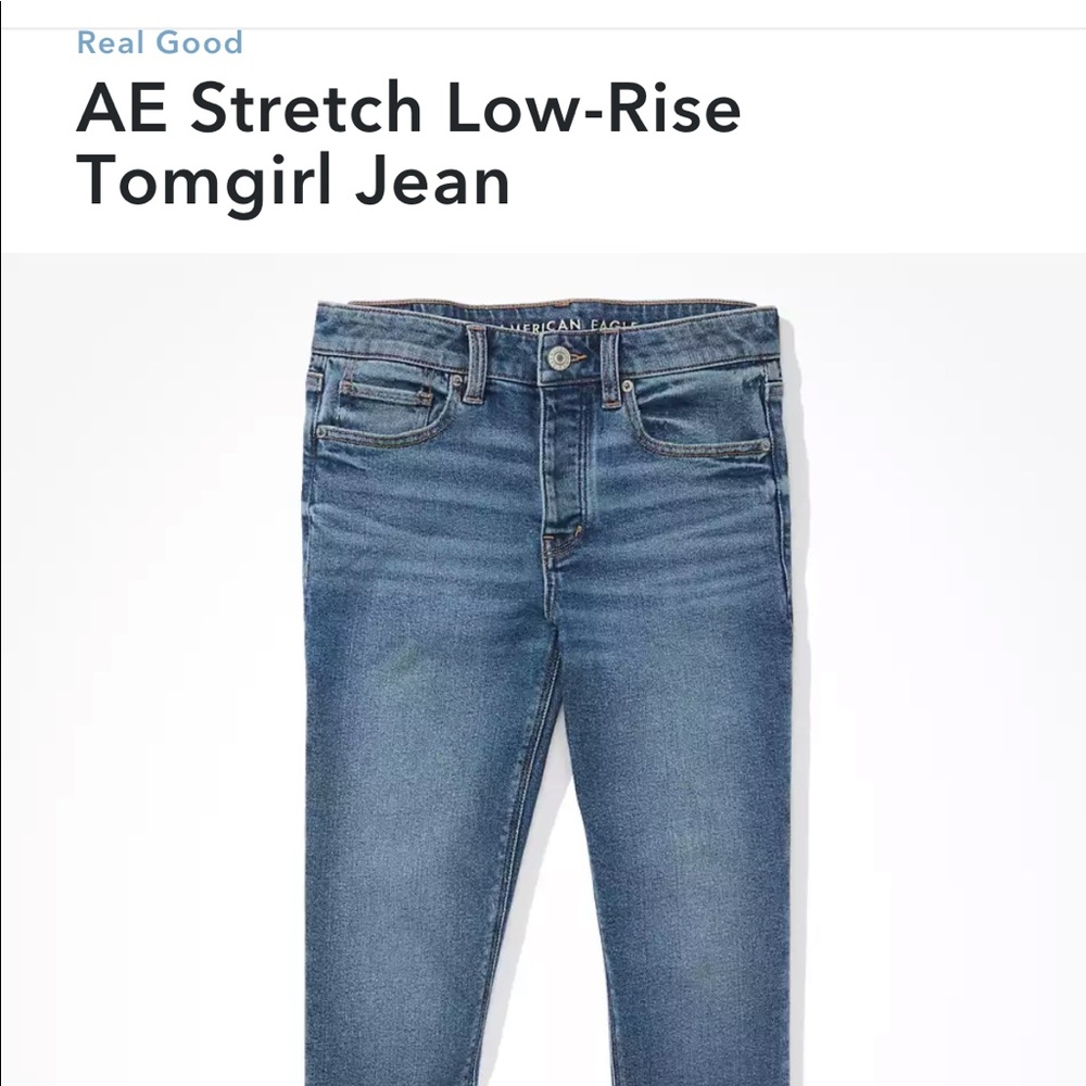 American Eagle Stretch Low Rise Tomgirl Jean